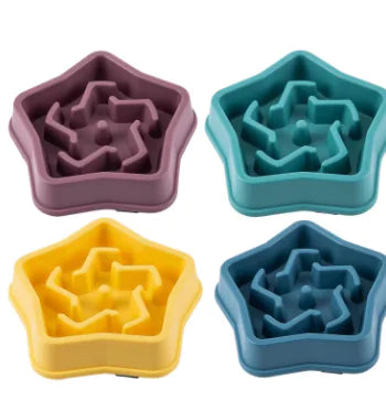 EcoPaw™ Star Slow Feeder Bowl | Anti-Choke & Bloat Prevention for Dogs & Cats | Eco-Friendly Pet Bowl
