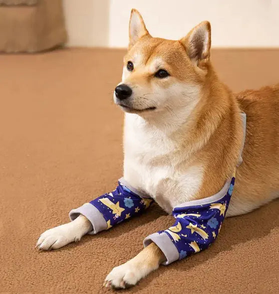 Dog Knee Protector & Elbow Support Wrap – Adjustable Joint Brace for Injury Recovery & Callus Protection