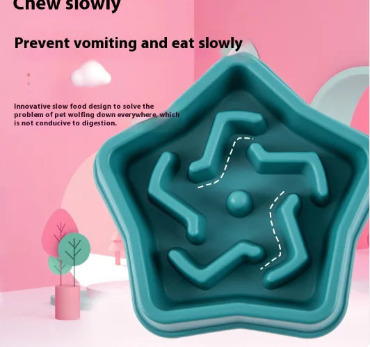 EcoPaw™ Star Slow Feeder Bowl | Anti-Choke & Bloat Prevention for Dogs & Cats | Eco-Friendly Pet Bowl